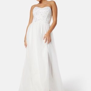 Bubbleroom Occasion Beaded Gown White 38