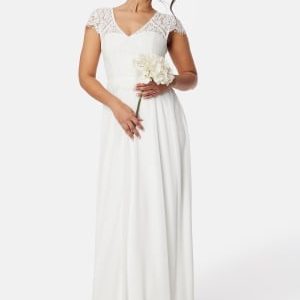 Bubbleroom Occasion Open Back Lace Gown White 50