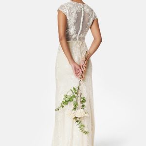 Bubbleroom Occasion Slit lace wedding Gown White 40