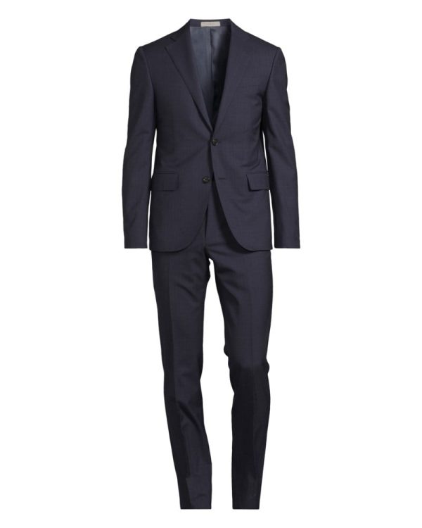 Kostym leader tropical wool navy blue