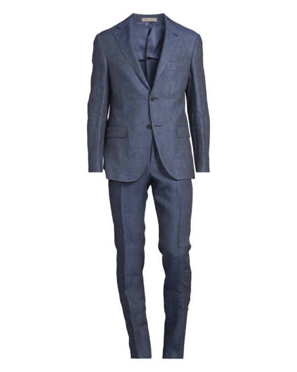 Kostym linnen classic blue