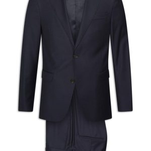 Slim fit kostym twill merino dark blue