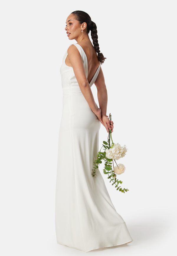 Waterfall Twist Shoulder Gown