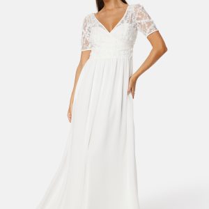 Floral wedding gown