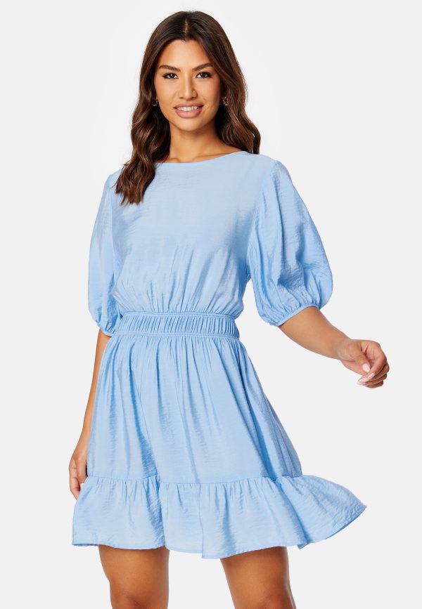 Flounce Puff Sleeve Dress