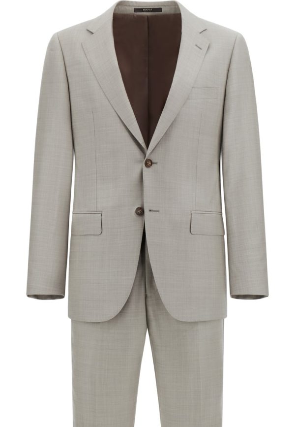Grisaille pure wool suit sand