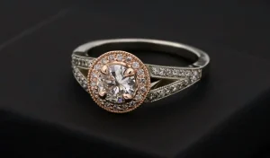Ring med diamant i vitguld